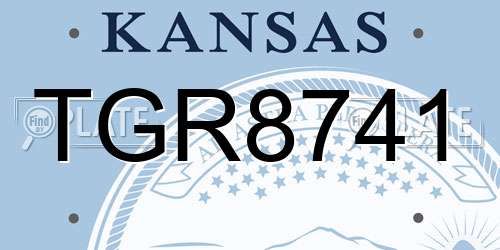 TGR8741 Kansas License Plate