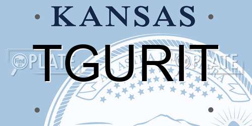 TGURIT Kansas License Plate