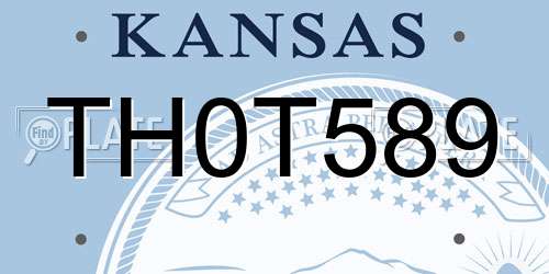 TH0T589 Kansas License Plate