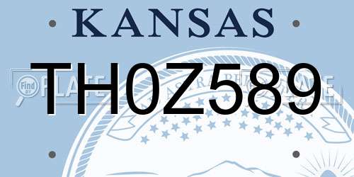 TH0Z589 Kansas License Plate