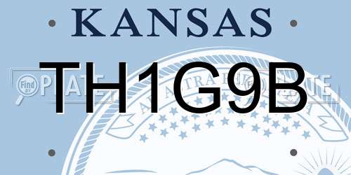 TH1G9B Kansas License Plate