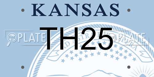 TH25 Kansas License Plate
