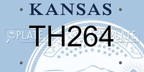 TH264 Kansas License Plate