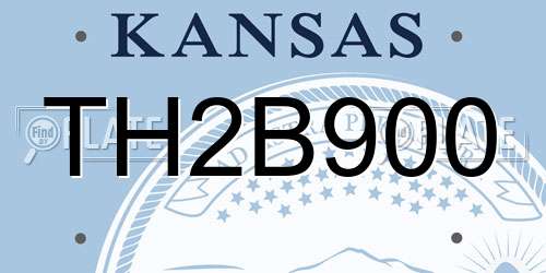 TH2B900 Kansas License Plate