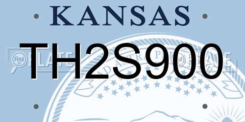 TH2S900 Kansas License Plate