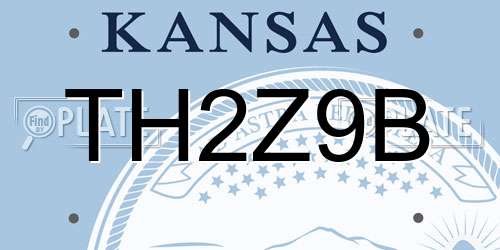 TH2Z9B Kansas License Plate