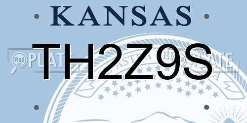 TH2Z9S Kansas License Plate