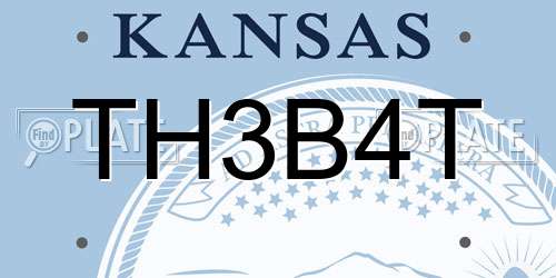 TH3B4T Kansas License Plate
