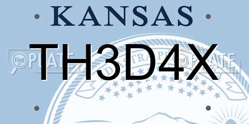 TH3D4X Kansas License Plate