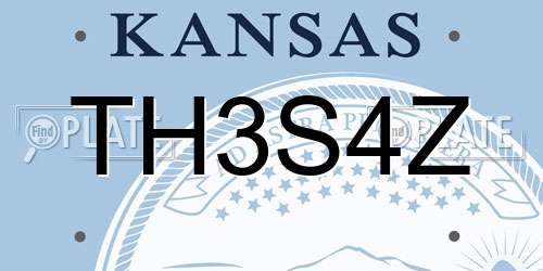 TH3S4Z Kansas License Plate