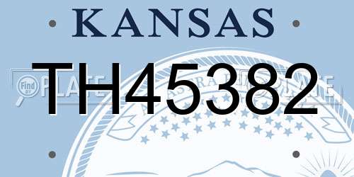 TH45382 Kansas License Plate