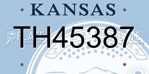 TH45387 Kansas License Plate