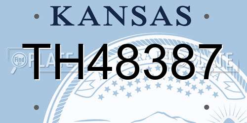 TH48387 Kansas License Plate