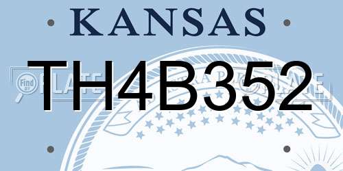 TH4B352 Kansas License Plate