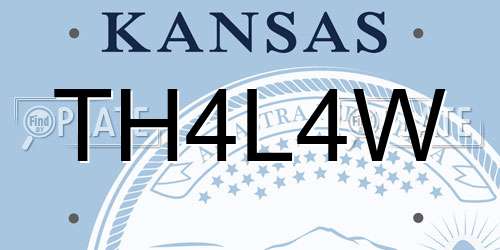 TH4L4W Kansas License Plate