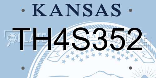 TH4S352 Kansas License Plate