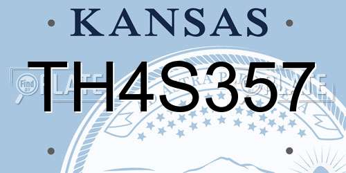 TH4S357 Kansas License Plate