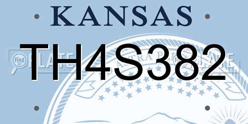 TH4S382 Kansas License Plate