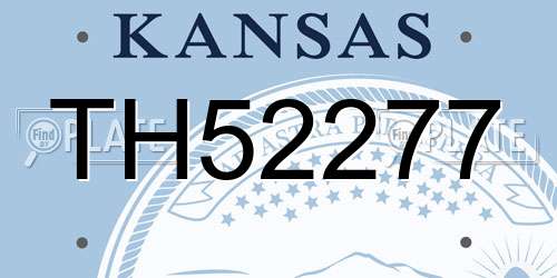 TH52277 Kansas License Plate