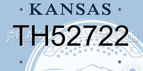 TH52722 Kansas License Plate