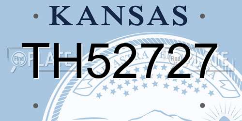 TH52727 Kansas License Plate