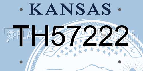 TH57222 Kansas License Plate