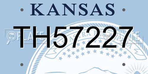 TH57227 Kansas License Plate