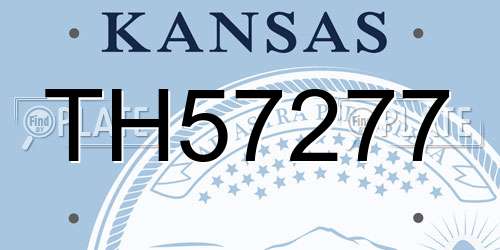 TH57277 Kansas License Plate