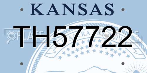 TH57722 Kansas License Plate