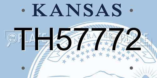 TH57772 Kansas License Plate