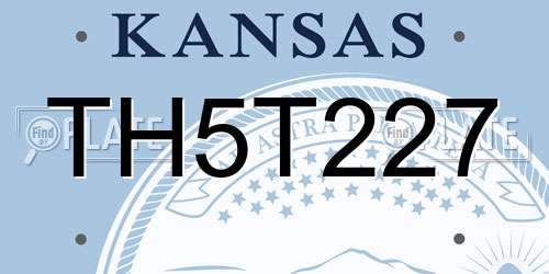TH5T227 Kansas License Plate