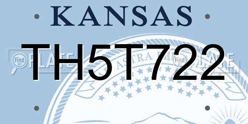 TH5T722 Kansas License Plate