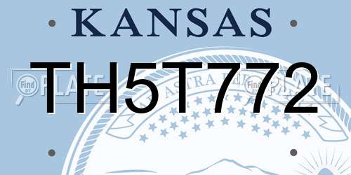 TH5T772 Kansas License Plate