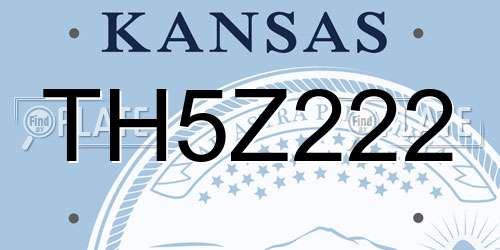 TH5Z222 Kansas License Plate