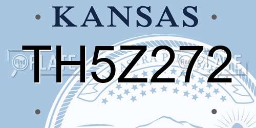 TH5Z272 Kansas License Plate