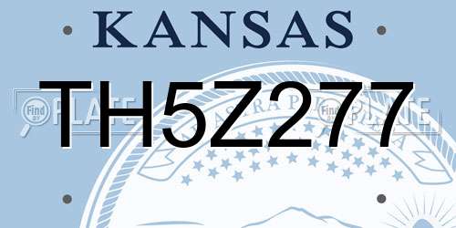 TH5Z277 Kansas License Plate