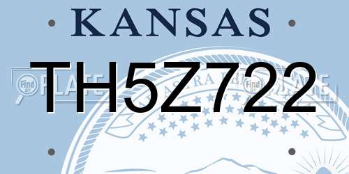 TH5Z722 Kansas License Plate