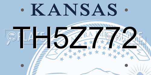 TH5Z772 Kansas License Plate