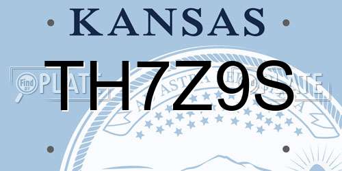 TH7Z9S Kansas License Plate