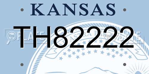 TH82222 Kansas License Plate