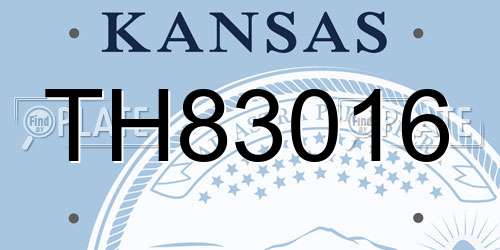 TH83016 Kansas License Plate