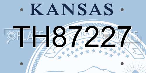 TH87227 Kansas License Plate