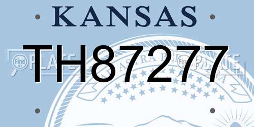 TH87277 Kansas License Plate