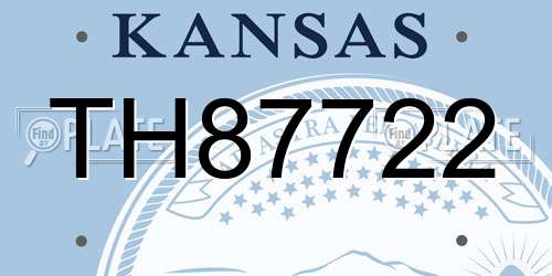 TH87722 Kansas License Plate