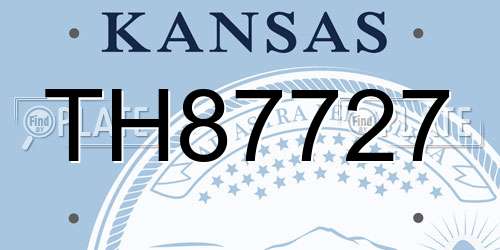 TH87727 Kansas License Plate