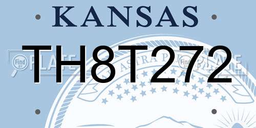 TH8T272 Kansas License Plate