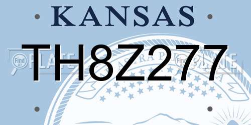 TH8Z277 Kansas License Plate