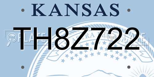 TH8Z722 Kansas License Plate