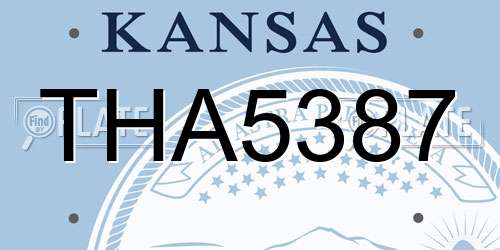 THA5387 Kansas License Plate
