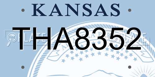 THA8352 Kansas License Plate